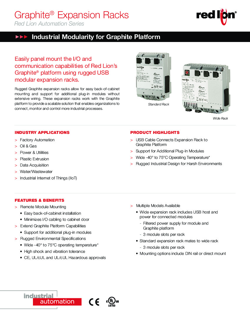 First Page Image of GEXRACK1 Graphite Expansion Rack Data Sheet.pdf